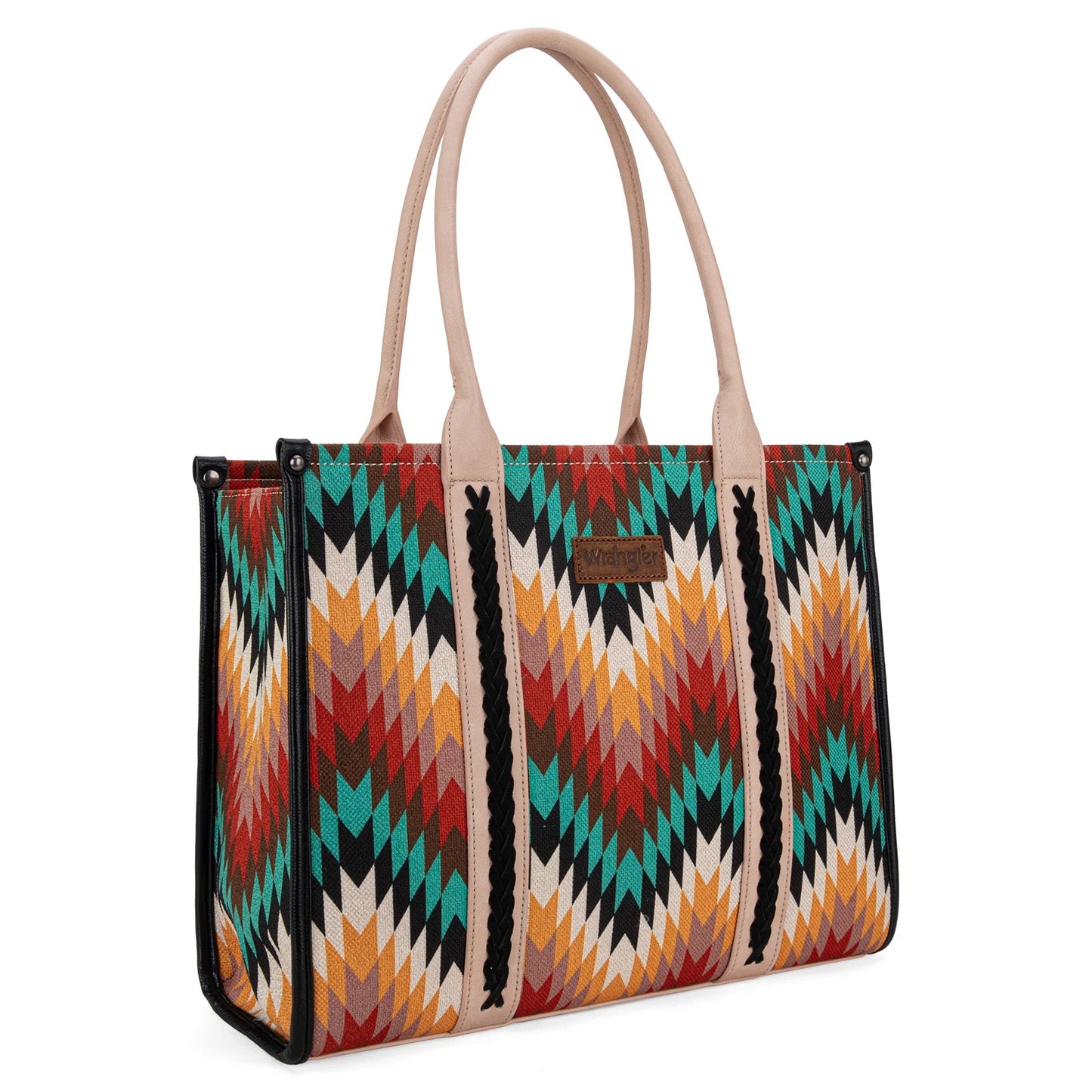 Fall Exclusive-Wrangler Southwestern Pattern Dual Sided Print Concealed Carry Wide Tote