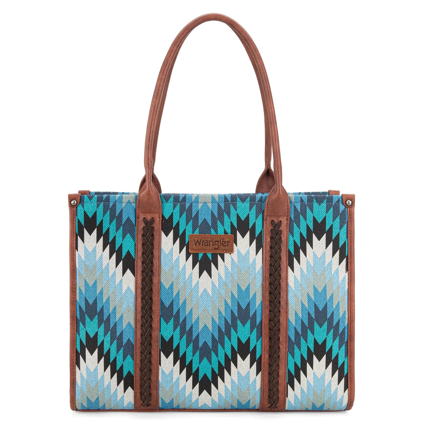 Fall Exclusive-Wrangler Southwestern Pattern Dual Sided Print Concealed Carry Wide Tote