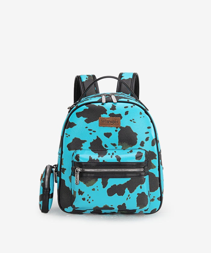 Cow Print Zippered Backpack-Wrangler Women’s Fashion Backpack –  Western Style