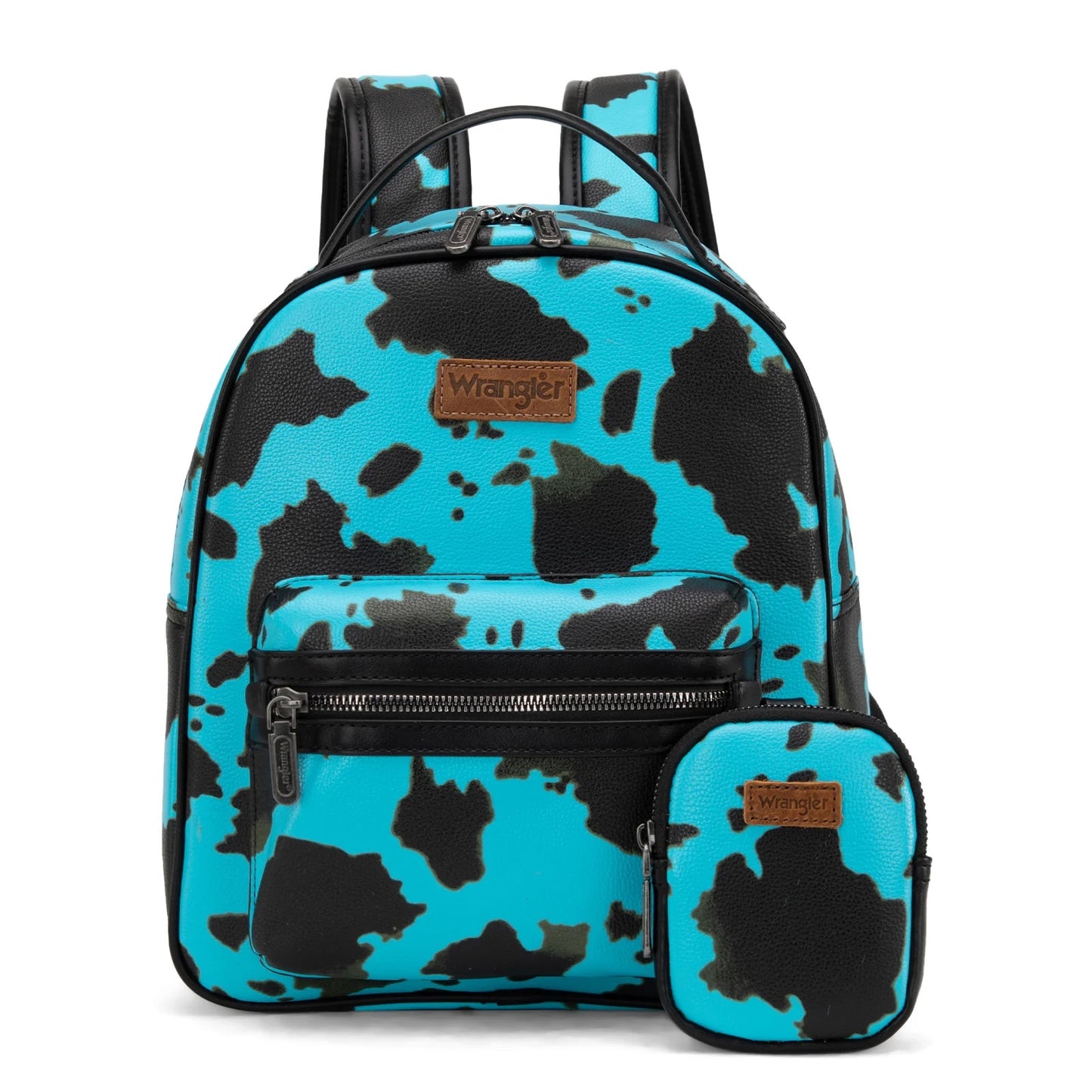 Cow Print Zippered Backpack-Wrangler Women’s Fashion Backpack –  Western Style