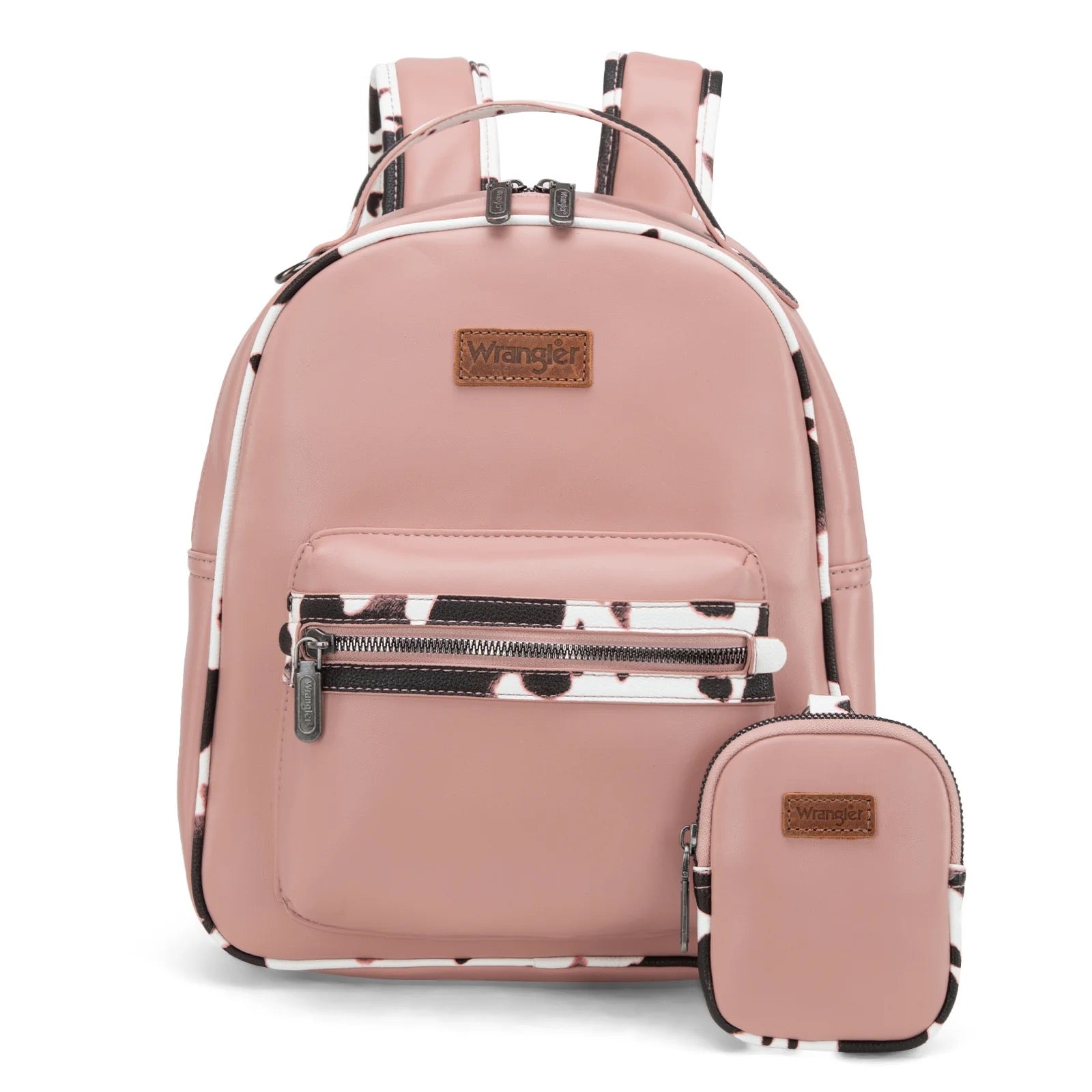 Wrangler Cow Print Decorated Zippered Backpack-Wrangler Women's Fashio β Dani Morgans