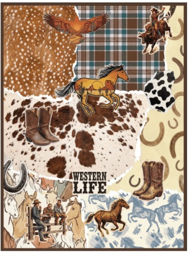 Western Dreams Ultra Soft Sherpa-Lined Throw Blanket | 50" x 60" | Multiple Prints