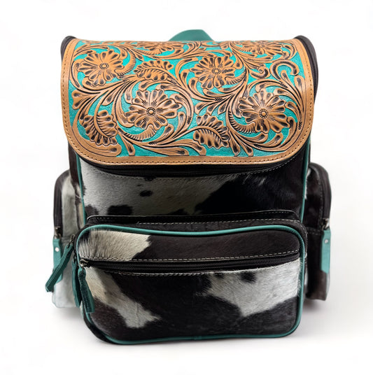 The Ultimate Leather Tooled & Hairon Backpack