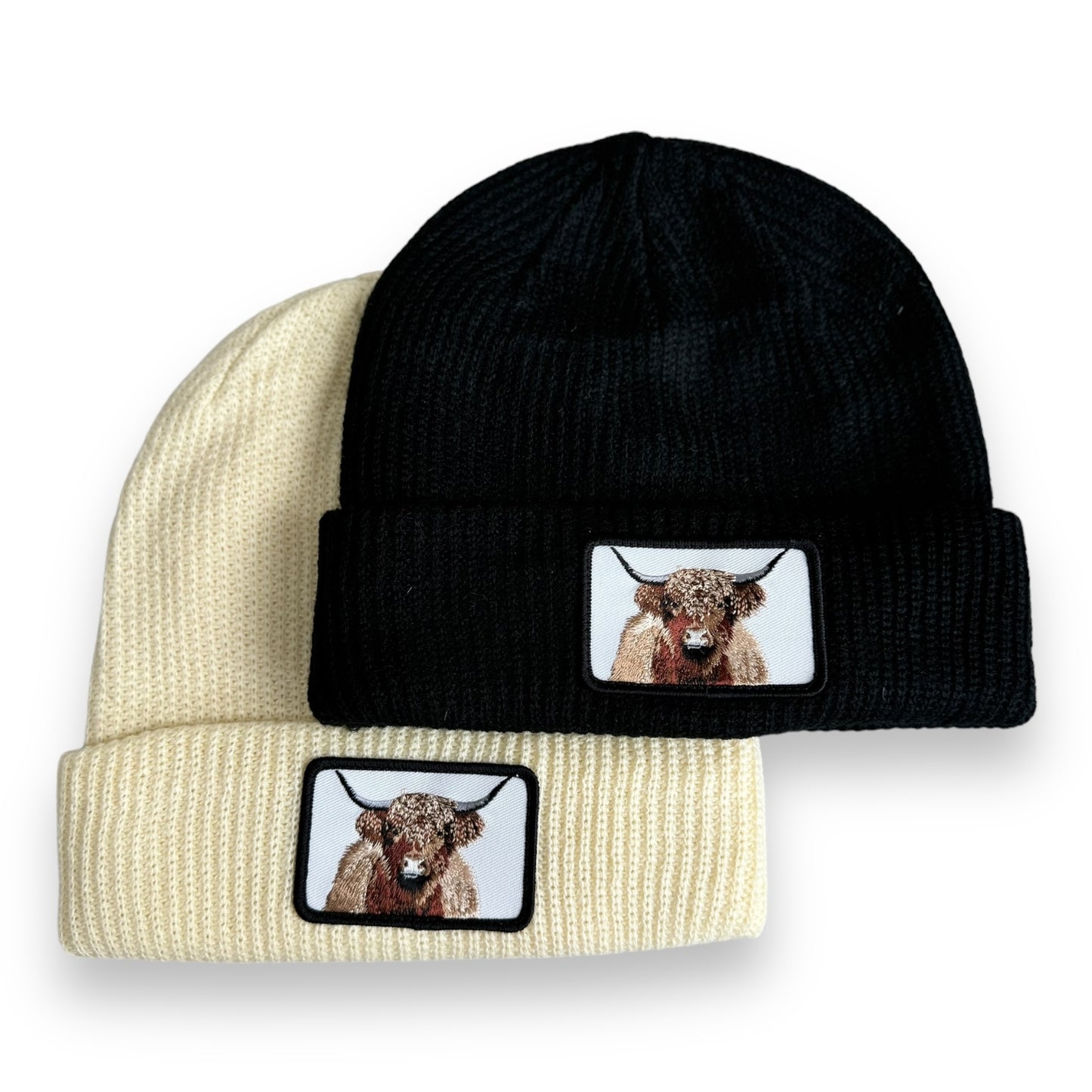 Beanie with Cute Embroidered Animal Patch