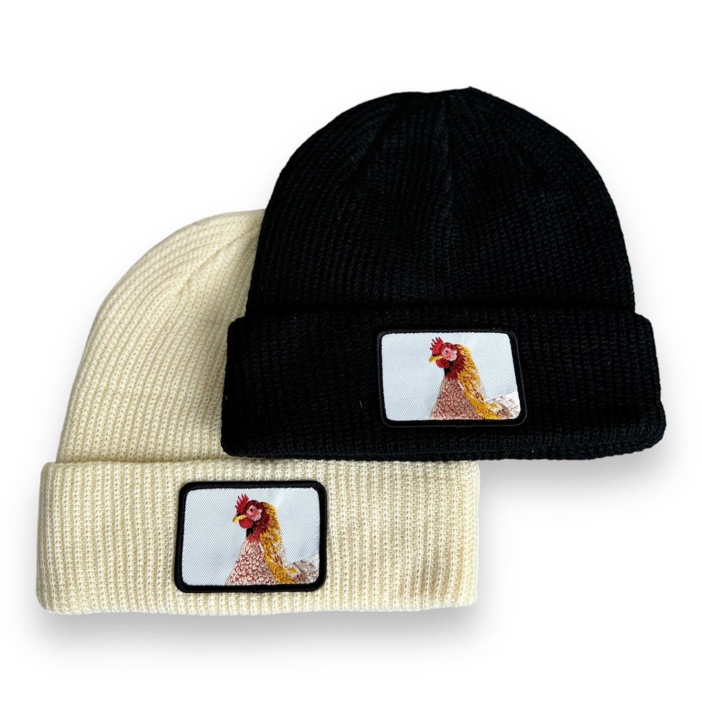 Beanie with Cute Embroidered Animal Patch