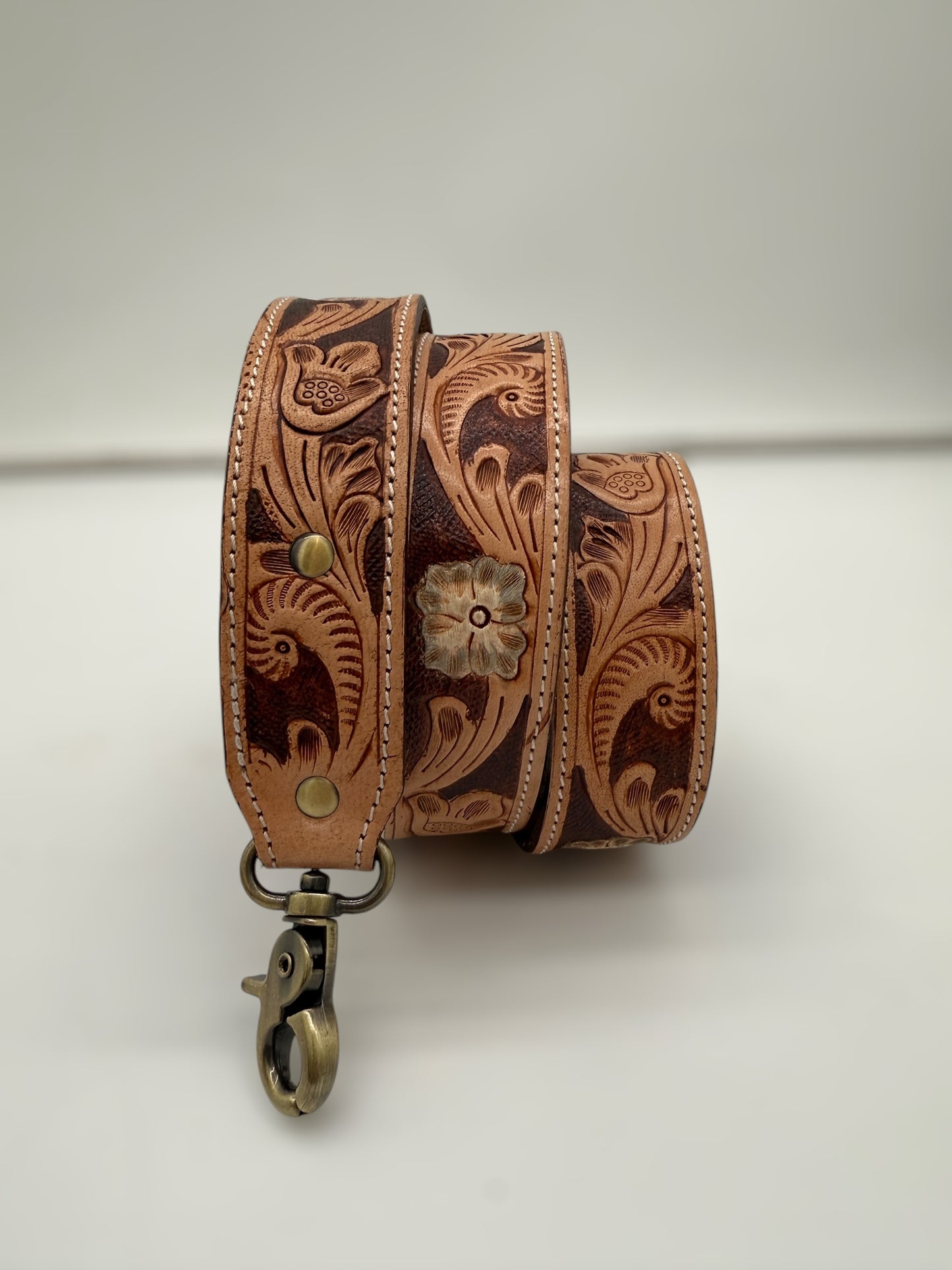 The Savannah Tooled Bag with Shoulder Strap and Crossbody Strap