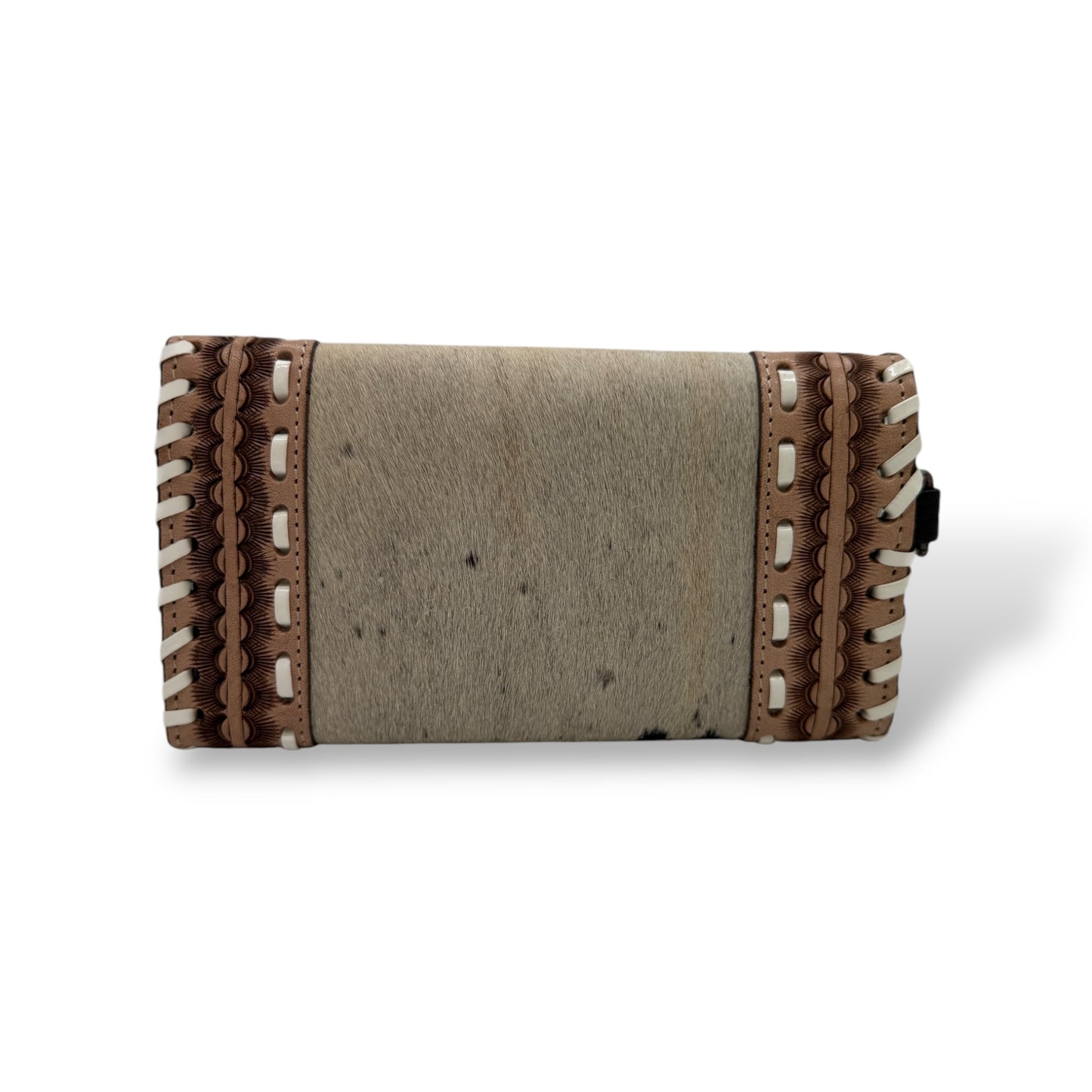 Rustic Charm Hair-On Cowhide Wristlet Wallet