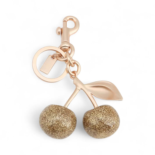 Golden Cherry Bag Charm