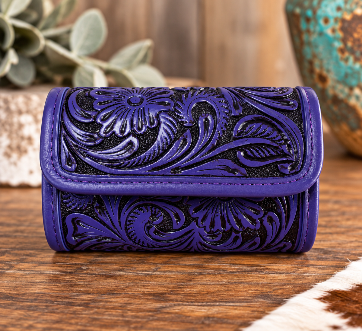 Genuine Leather On-the-Go Jewelry & Makeup Travel Case