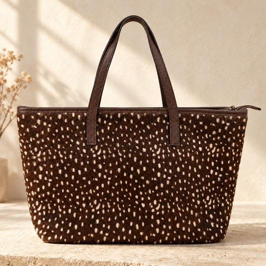 Wild & Untamed Axis Cowhide Tote | Western Carryall Bag
