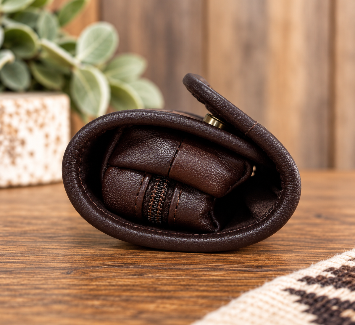 Genuine Leather On-the-Go Jewelry & Makeup Travel Case