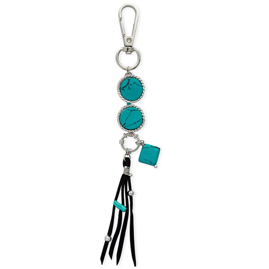 Tell Me More Turquoise Bag Charm
