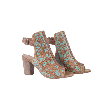 Darington Ranch Leather Western Heeled Booties