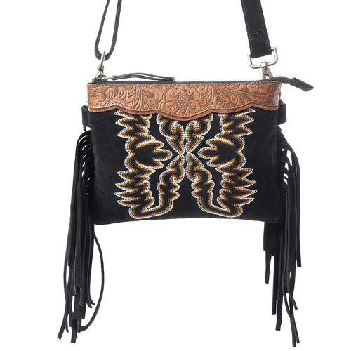 Desert Wing Fringe Crossbody  Bag