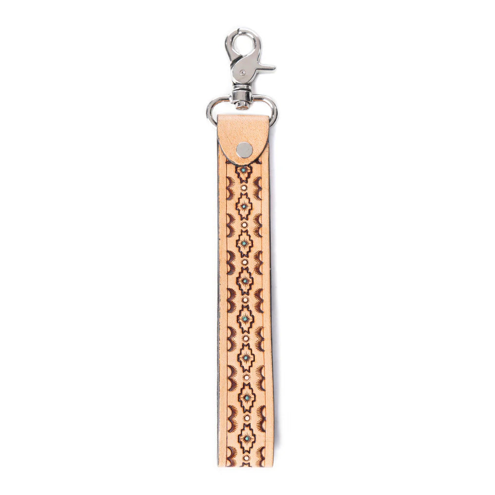 Canyon Spire Leather Tooled Key Fob