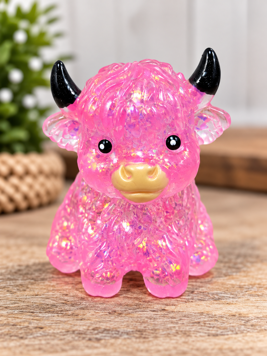 Highland Honey Cow Squishy | Stretchy Squeeze Toy
