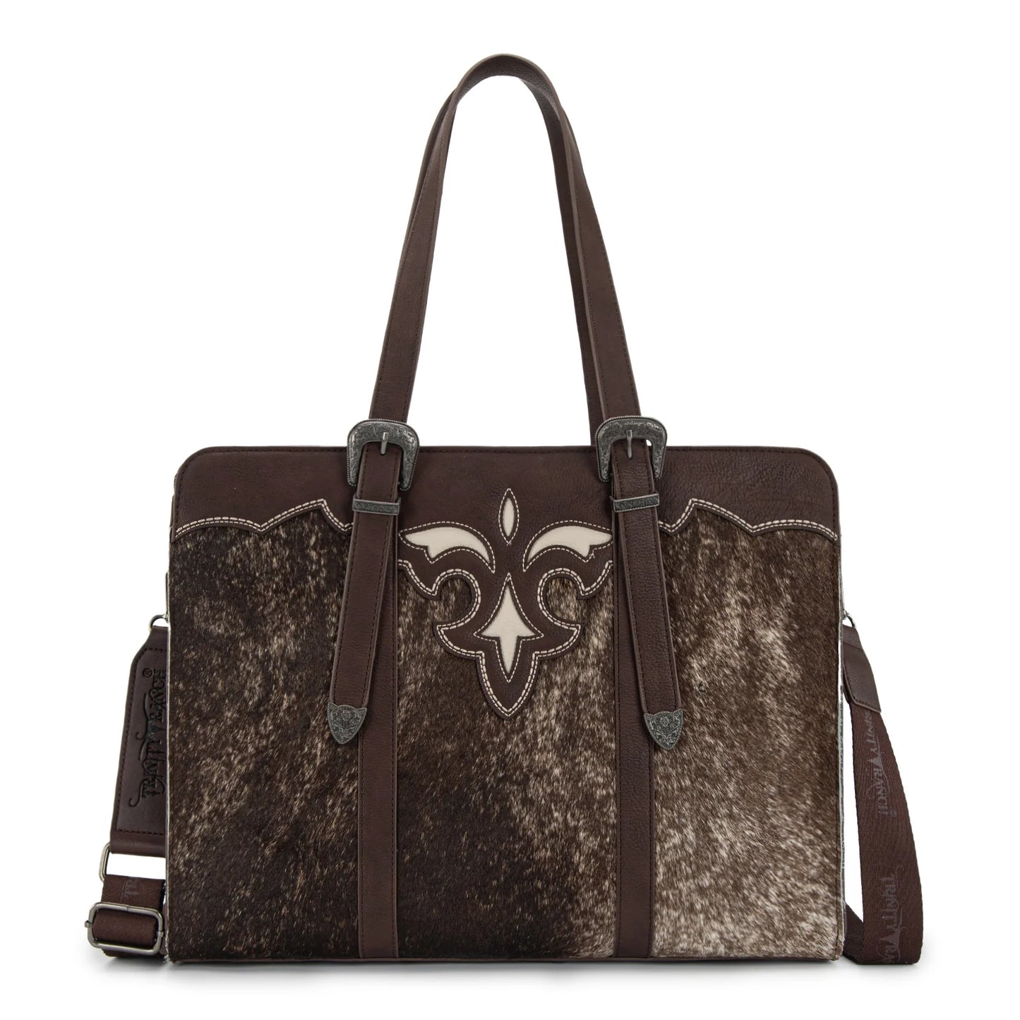 Trinity Ranch Genuine Cowhide Carry-All Cowhide Concealed Carry Large Tote /Crossbody