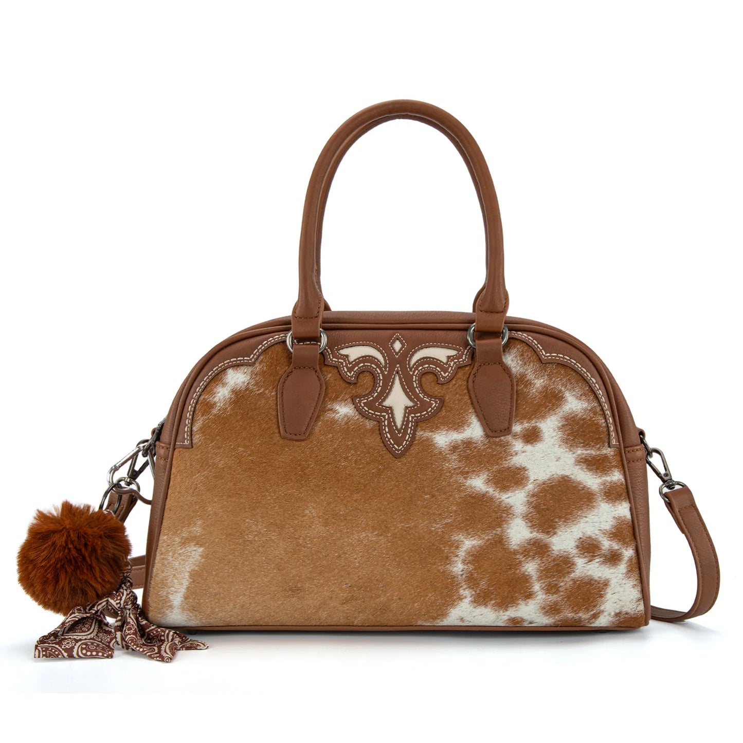 Trinity Ranch Genuine Cowhide Satchel/Crossbody