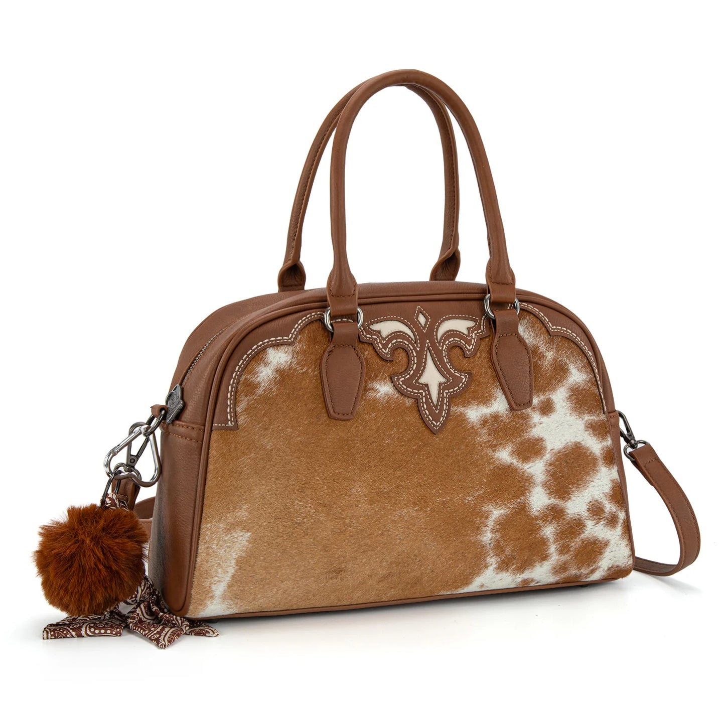 Trinity Ranch Genuine Cowhide Satchel/Crossbody