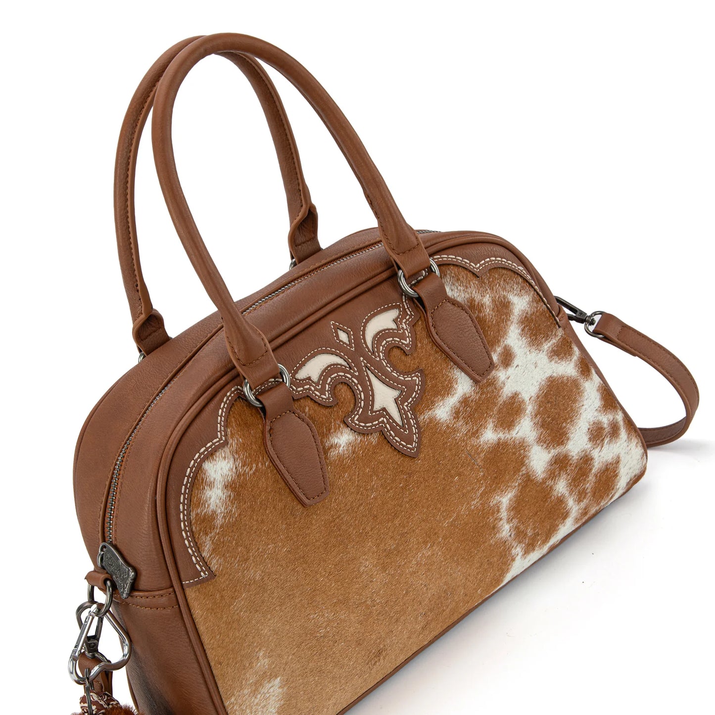 Trinity Ranch Genuine Cowhide Satchel/Crossbody