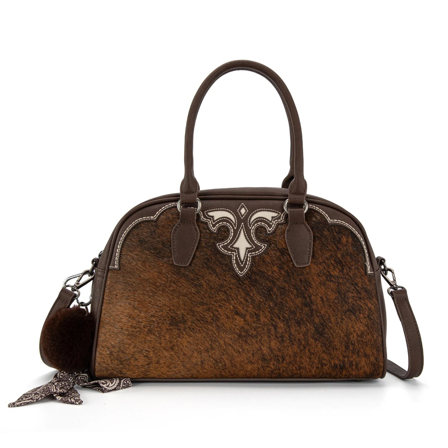 Trinity Ranch Genuine Cowhide Satchel/Crossbody