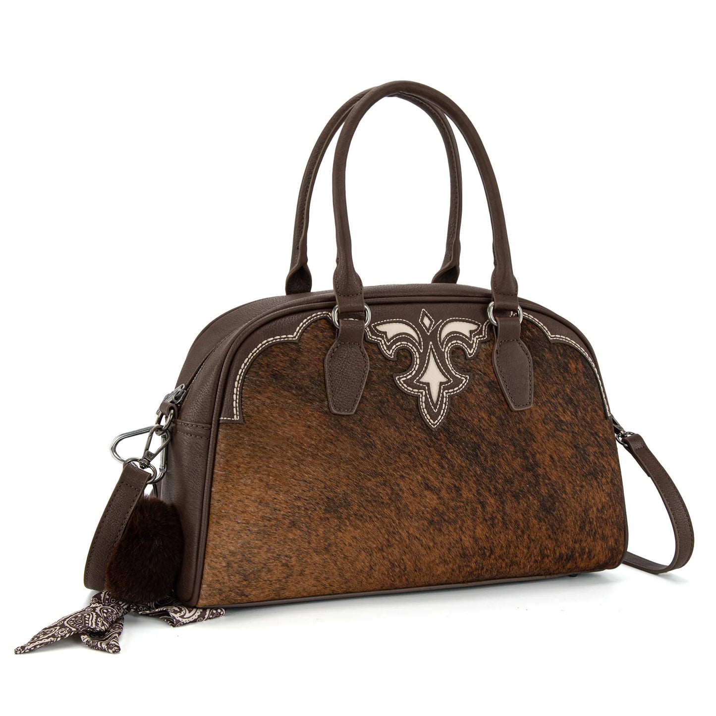 Trinity Ranch Genuine Cowhide Satchel/Crossbody