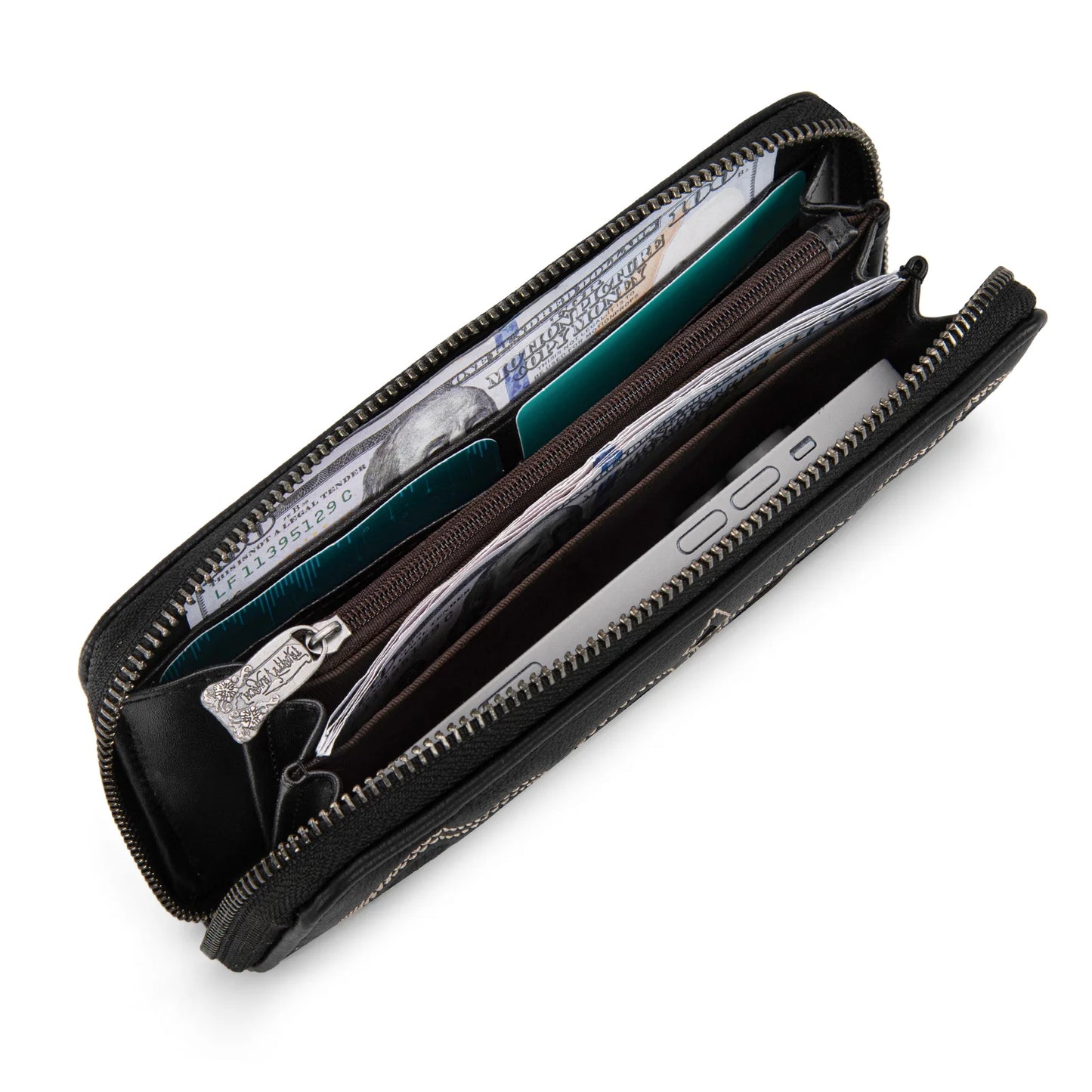 Trinity Ranch Hair-On Cowhide RFID Protected Collection Wallet