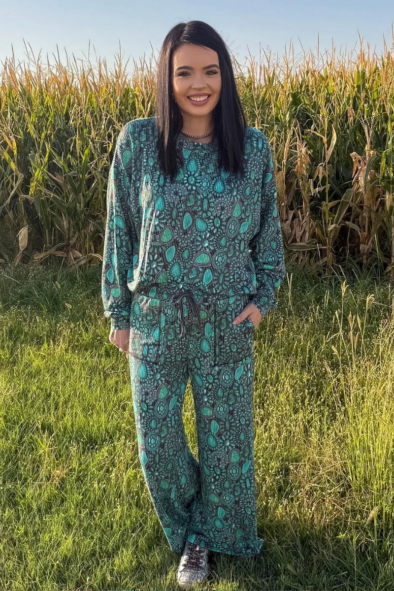 Turquoise Treasure Long Sleeve Top