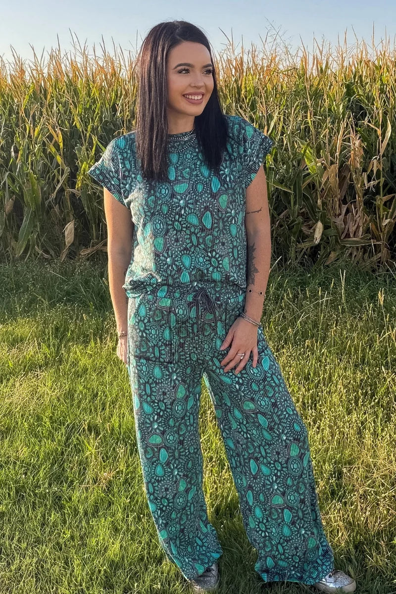 Turquoise Treasure Short Sleeve Top