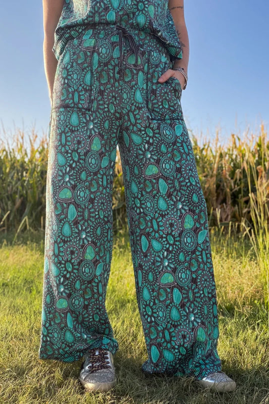 Turquoise Treasure Western Pants