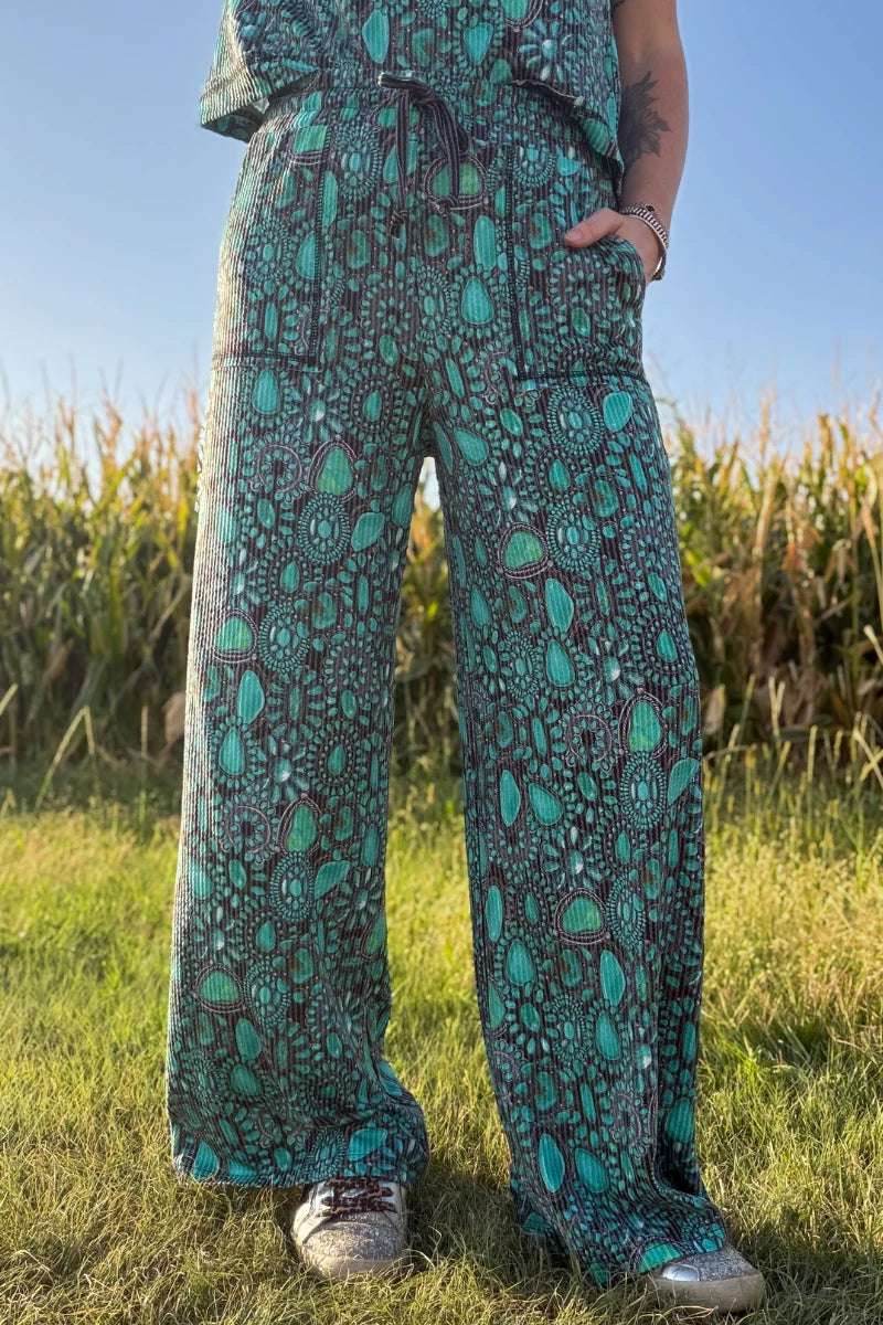 Turquoise Treasure Western Pants