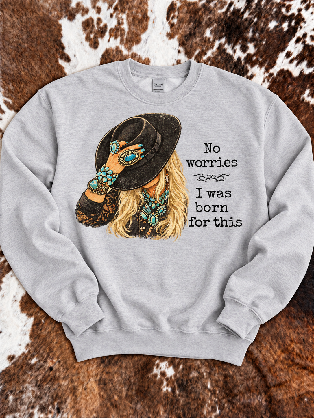 Born For This | Grey Crewneck Sweatshirt