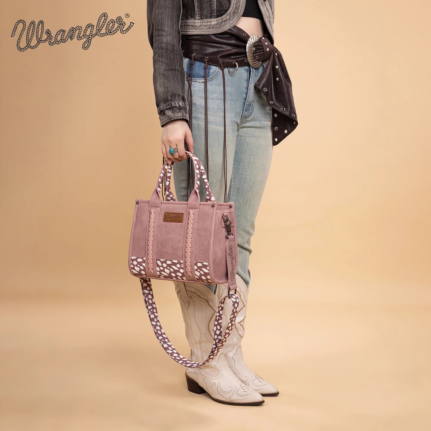 Wrangler Deer Print Concealed Carry Tote Crossbody