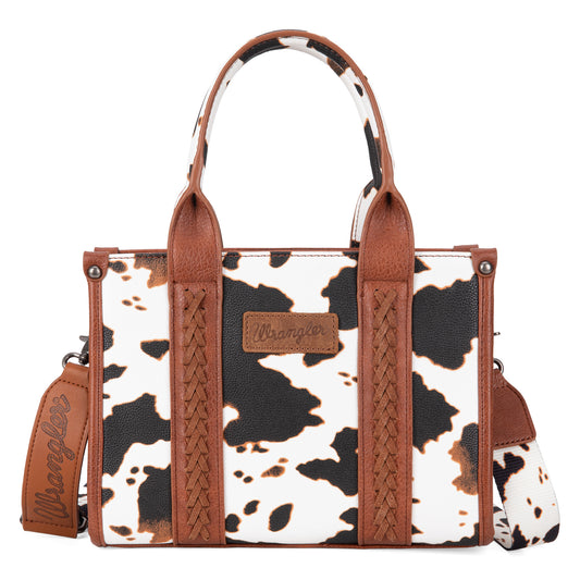 Wrangler Cow Print Concealed Carry Tote/Crossbody Bag