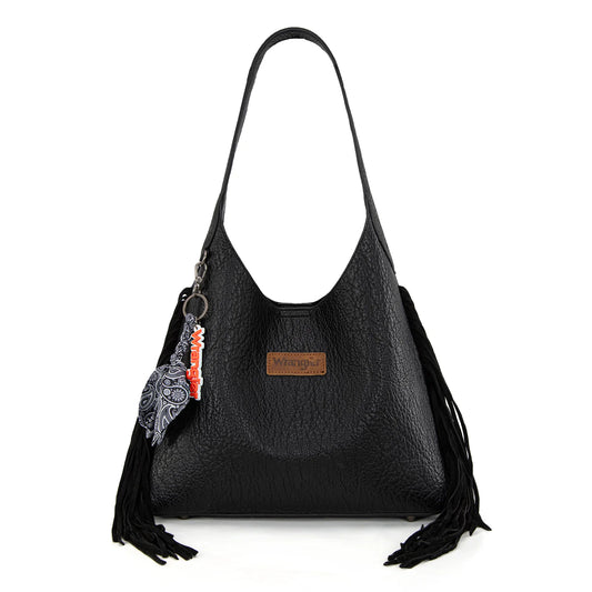 Wrangler Fringe and Floral Hobo Bag