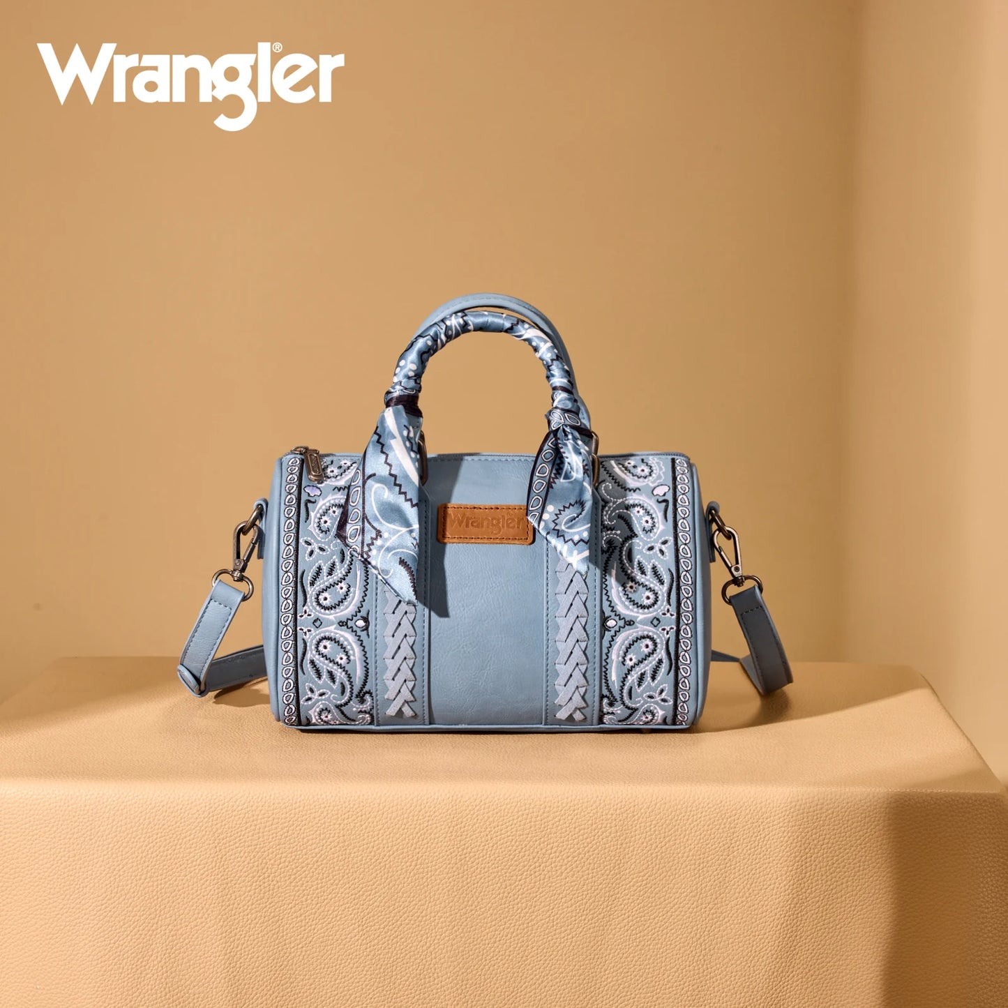 Wrangler Prairie Paisley Turquoise Barrel Crossbody