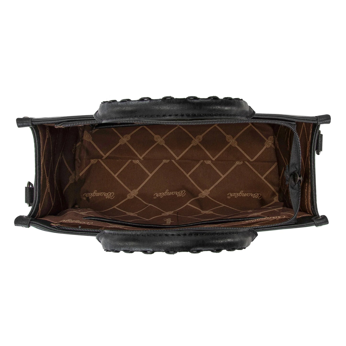 Wrangler Leopard Print Accented Whipstitch Tote with Crossbody Strap