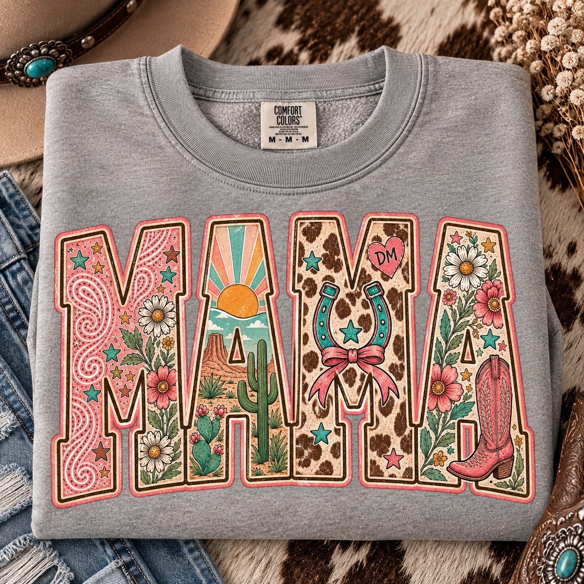 Pick Your MAMA Print Mystery Crewneck | Western Graphic Sweatshirt | S–4X