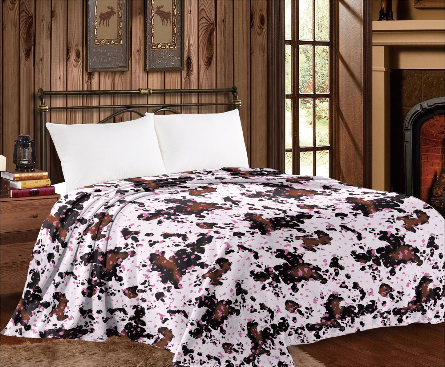 King Sized Super Soft Cow Print Blanket