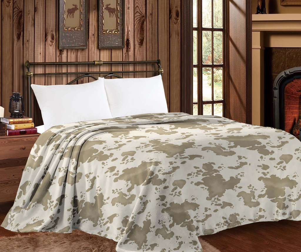 King Sized Super Soft Cow Print Blanket