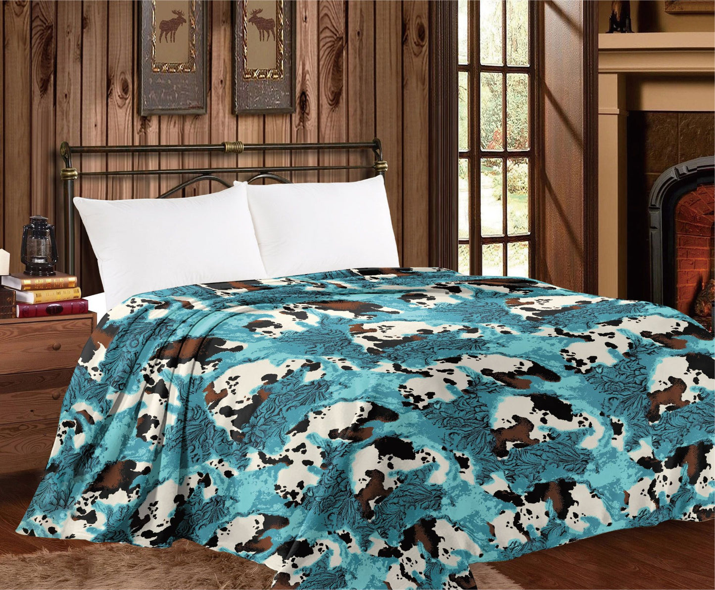King Sized Super Soft Cow Print Blanket