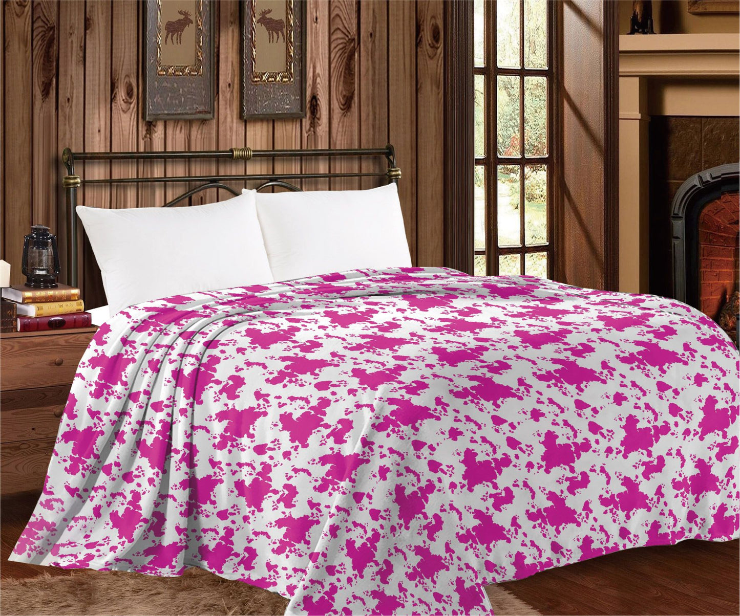 King Sized Super Soft Cow Print Blanket