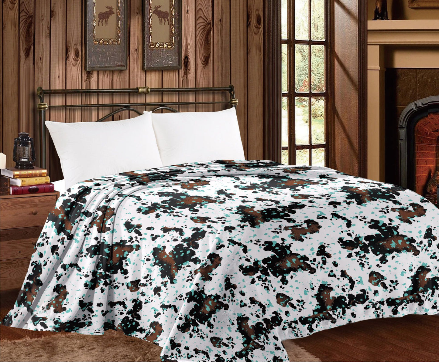 King Sized Super Soft Cow Print Blanket