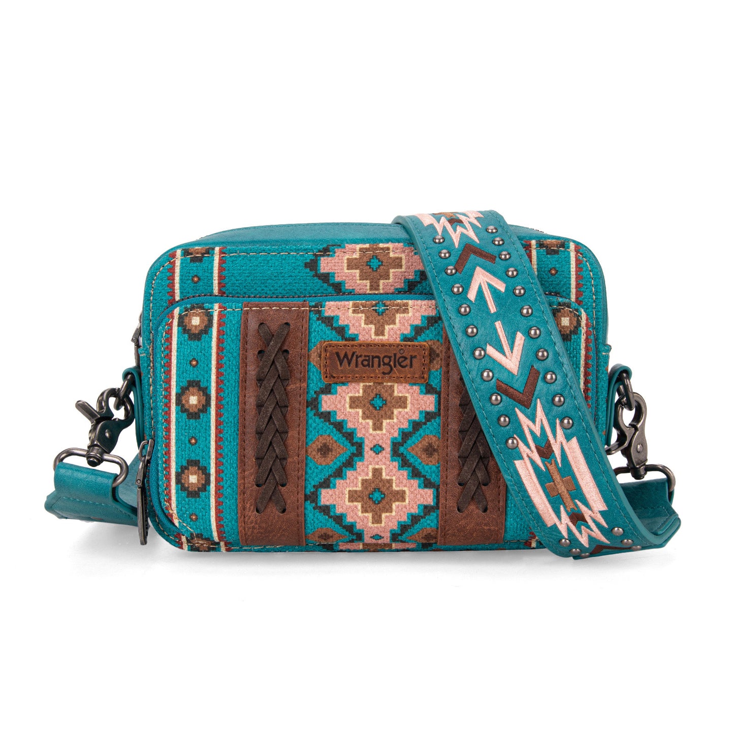 Wrangler Southwestern Printed Crossbody Purse With Wallet Compartment