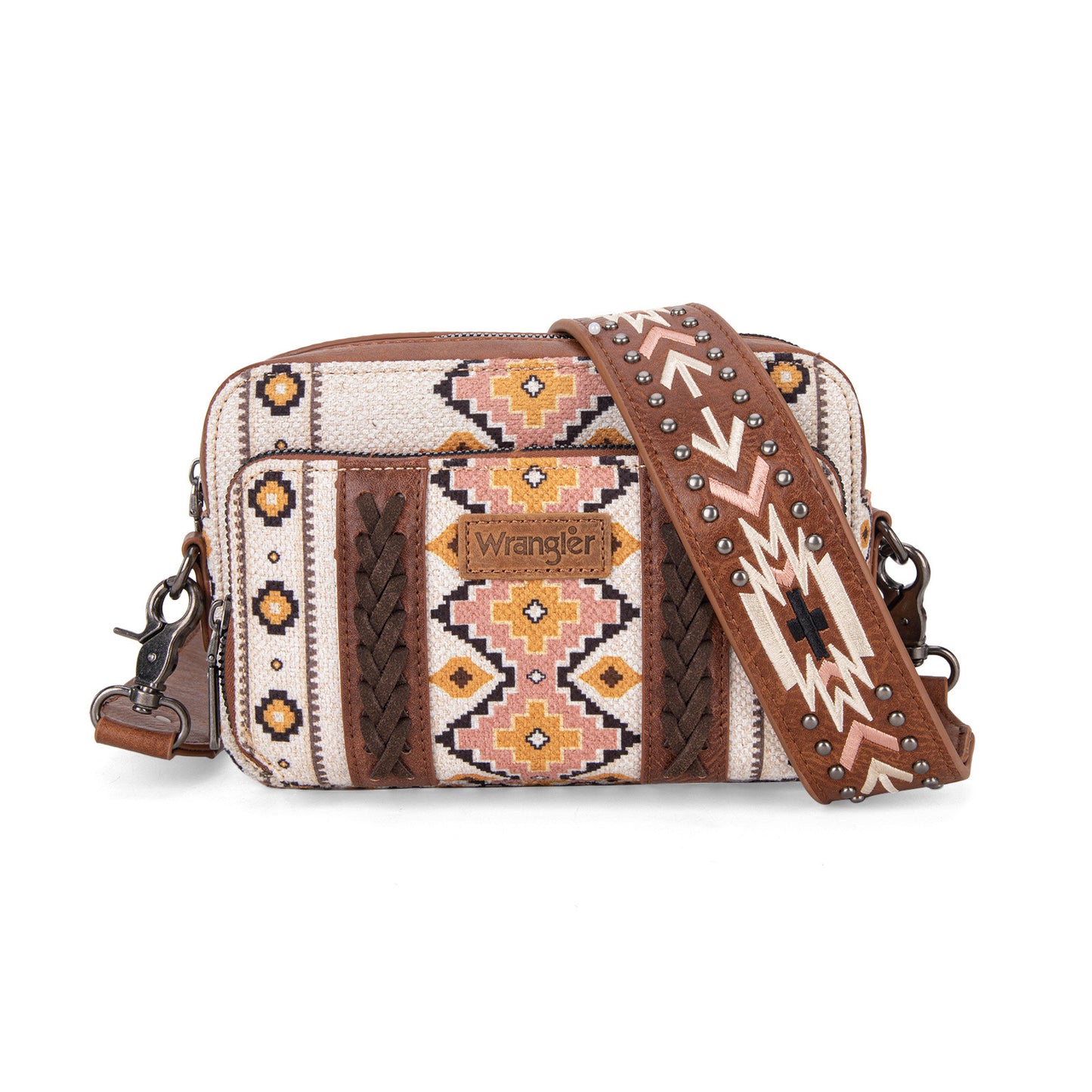 Wrangler Southwestern Printed Crossbody Purse With Wallet Compartment