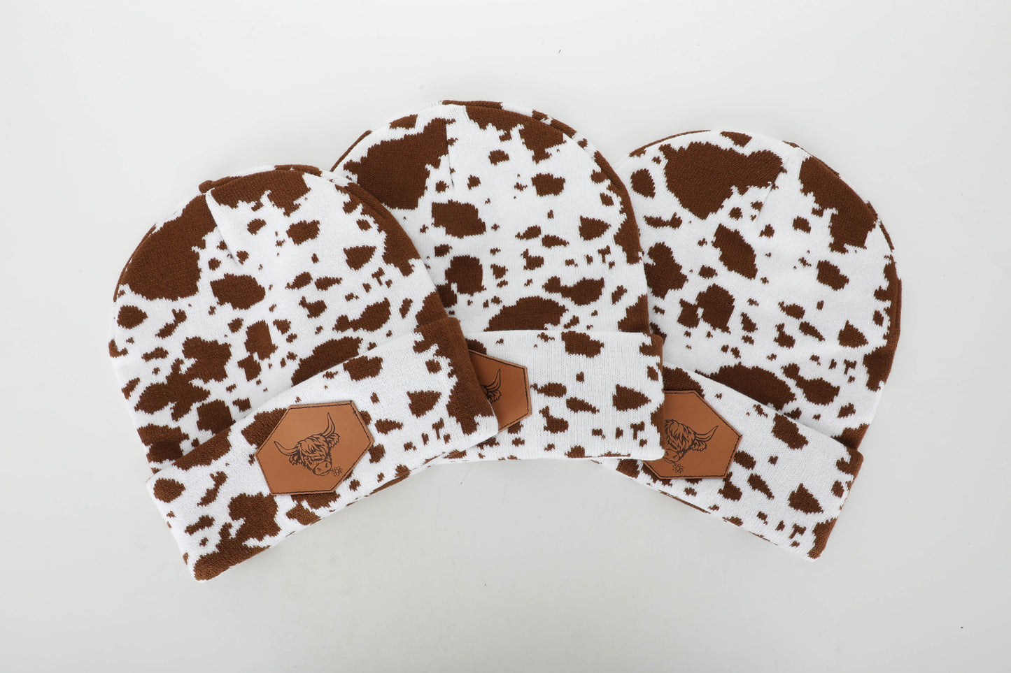 Cowprint Highland Cow Beanie