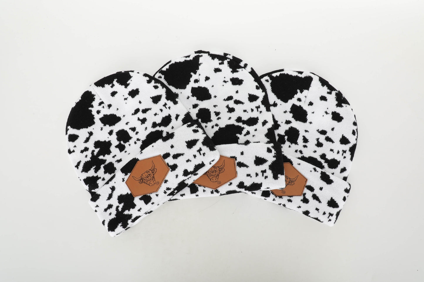 Cowprint Highland Cow Beanie