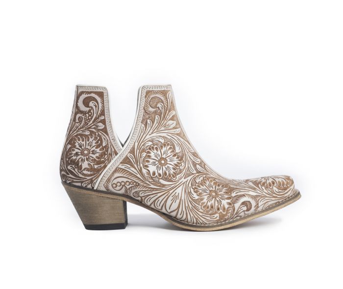 Western Moxie Hand-tooled Booties