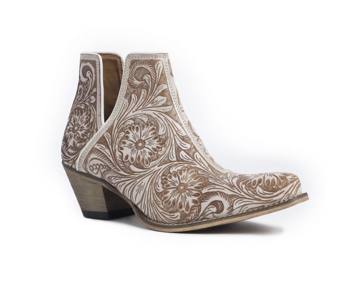 Western Moxie Hand-tooled Booties