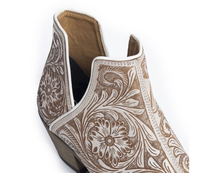 Western Moxie Hand-tooled Booties